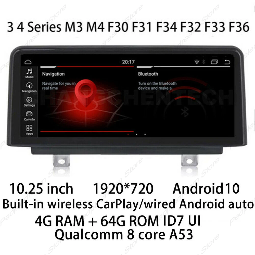 Android 10 4g+64g For Bmw 3 F30 20132017 Car Multimedia Player