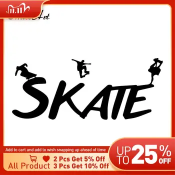 

Cartoon Skate Car Stickers Funny Window Vinyl Decals Car Styling Self Adhesive Emblem Car Stickers