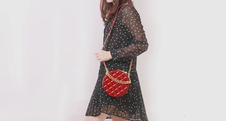 Genuine Leather Bags For Women High Quality Chains Messenger Bag Fashion Female Round Shoulder Bags Soft Messenger Bag Bolsas