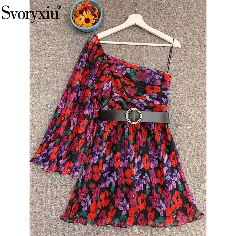 Svoryxiu Sexy Off Shoulder Dress Women's Elegant