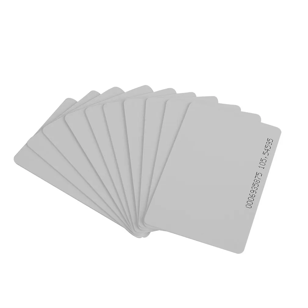 10 шт. EM4100 Tk4100 125 кГц карта контроля доступа брелок RFID тег стикер брелок жетон кольцо Бесконтактный чип 0,85 мм тонкие карты