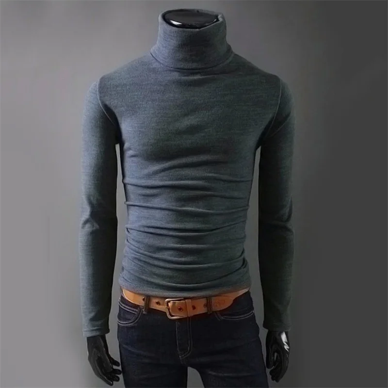 

2019 Brand autumn knitted Sweater Men christmas Black knitwear Casual winter male high collar sweter Pull pullover sweaters slim