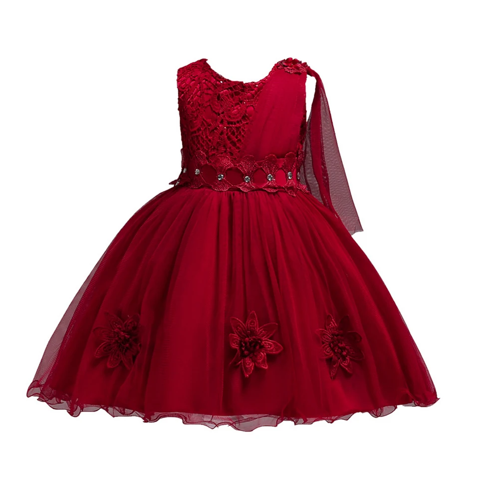 Детские платья для девочек; платье с цветочным рисунком для свадебной церемонии; вечерние платья для дня рождения; детская одежда на Рождество и год