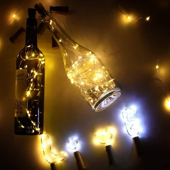 

Fairy light string battery powered 1m 10LED Copper Wire String Lamp Bottle Cork Battery Light Copper Wire Lights firefly Light