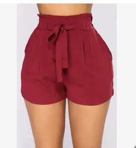 

Plus Size Women Short Pants Loose Shorts Bow Beach High Waist Short Trouser New