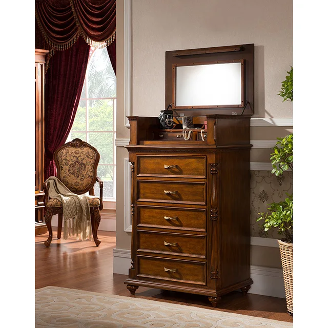 6 Drawer Chest With Hide Mirror For Bedroom Dressing Table And Hide Mirror For Bedroom Dressing Table
