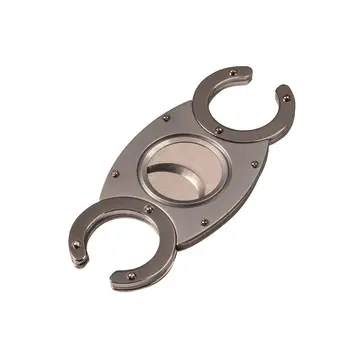 

Large Cigar Cutter Stainless Steel Guillotine Double Cut Blade in Gift Box Smoking Accessories Lighter Humidors With Scissors