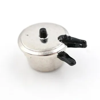 

1:12 Scale Doll House Miniature Kitchen Cooking Utensil Pressure Cooker Autoclave Toy Simulation Kitchen Tools