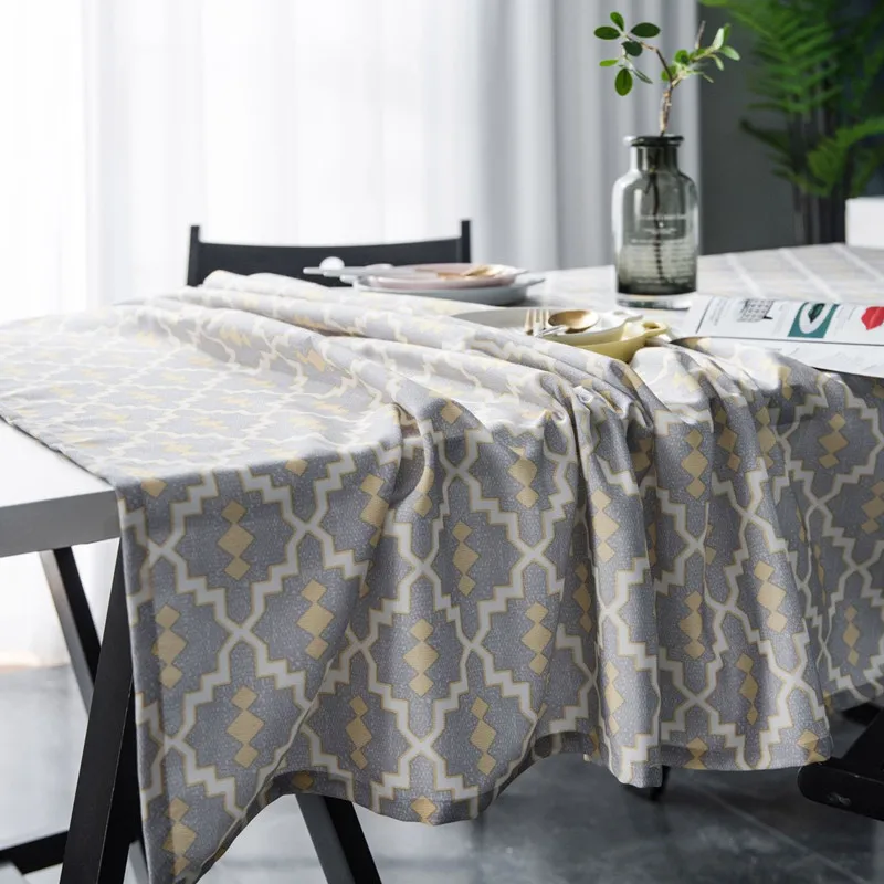 Геометрические с желтыми точками скатерть на стол скатерть напэ En Toile Ciree лаконичные Manteles Para Mesa Tafelkleed
