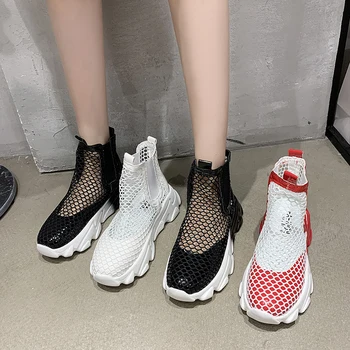 

Lady Boots Shoes Summer Booties Luxury Designer Flat Heel Boots-women Round Toe Ladies Mid-Calf Fashion Med 2020 Mid Calf