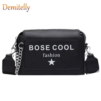 

New Wide Shoulder Strap Portable Small Square Bag Fashion Alphabet Women's Shoulder Bag Wild Multi-pocket Messenger Bag Wallet