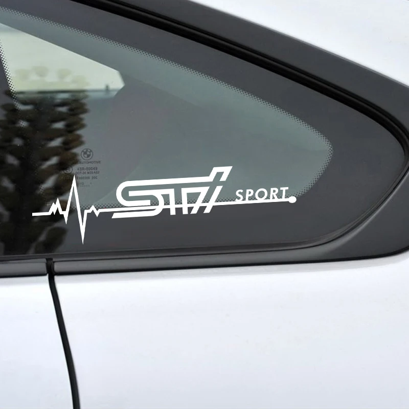 

2pcs STI Sport Emblem Decal car windows sticker for SUBARU WRX Impreza STI Legacy Forester Outback Rally WRX WRC accessories