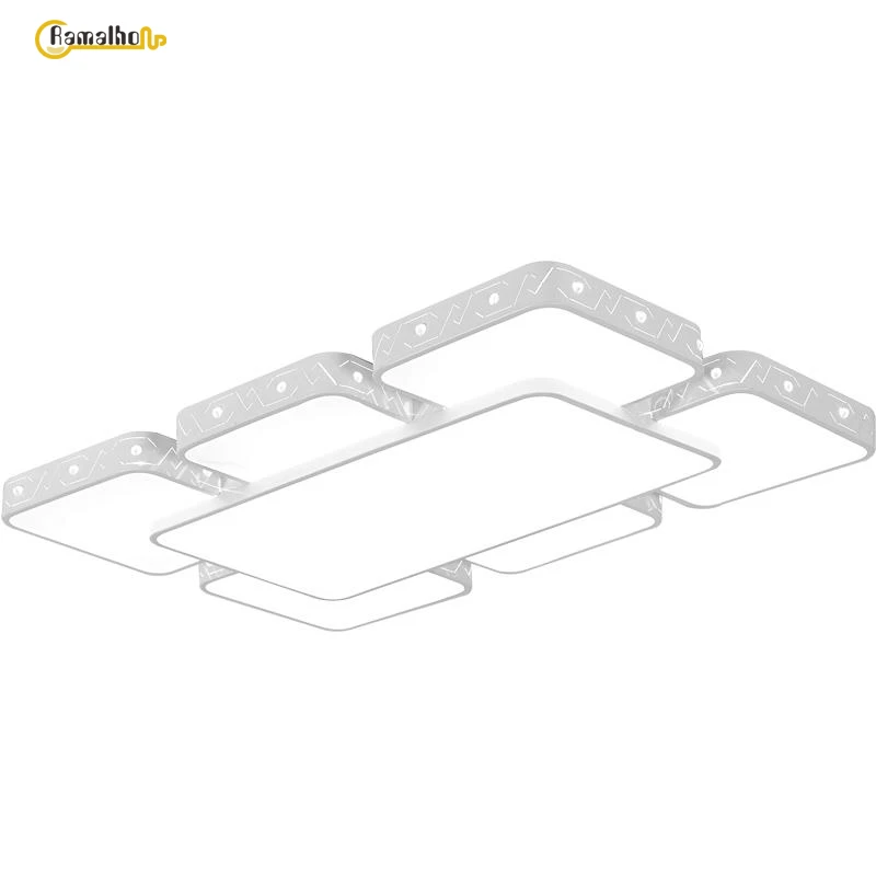 

New Living Room Bedroom Light Fixtures Modern Atmosphere Rectangular led Ceiling Lights Simple study Balcony led Ceiling Lamps