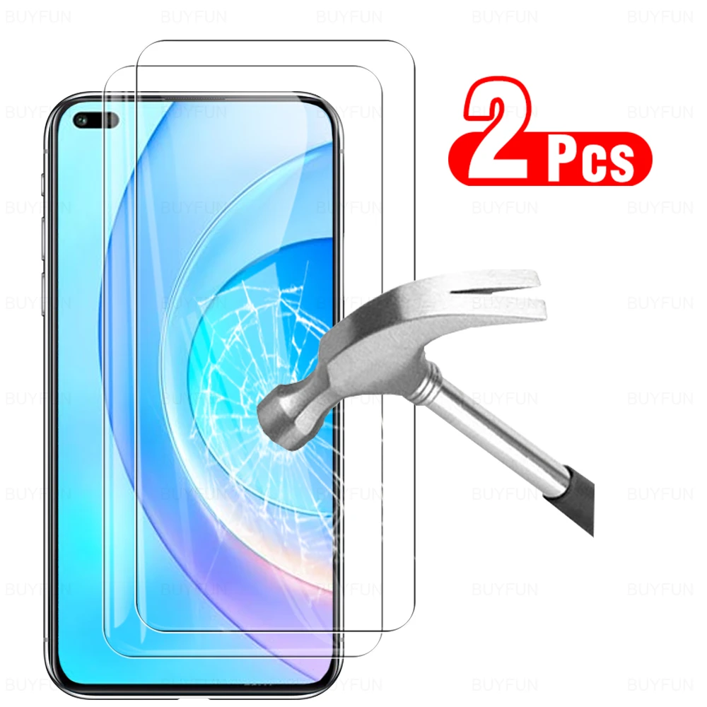 2Pcs Safety Glass For Honor 50 Lite Phone Screen Protector Full Cover Tempered Protector Glass Honar 50 Lite 50Lite 6.67'' Film phone screen protectors