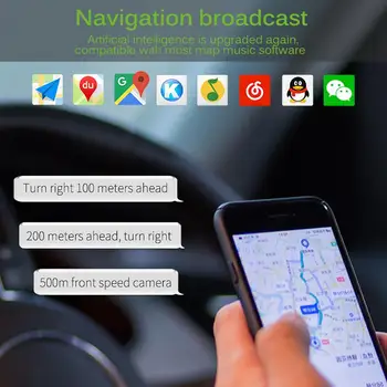 

Hot Onever Car Mp3 Player Lossless Music Bluetooth 5.0 FM Transmitter Car Modulator with Voltage Detection and Navigation Broadc