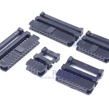 10 шт. 0,07" шаг IDC соединитель 2,0 мм Женский на возраст 6, 8, 10, 12 лет 14 16 20 24 26-30; большие размеры 34-40, 44, 50 60 64 Pin разъем ленточный кабель 1,0 мм шаг