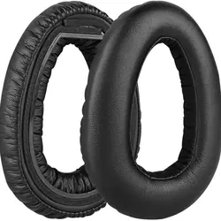 Premium Replacement Ear Pads - Enhanced Comfort and Durability for Over-Ear Headphones (2 Pack) (Black)