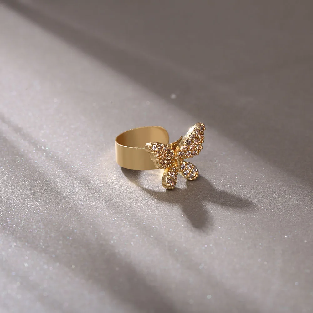 2021 New Fashion Copper Butterfly Metal Clip Earrings For Woman Vintage Jewelry Charming Girl's Daily Wear | Украшения и