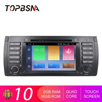 

TOPBSNA Android 10 Car DVD Player for BMW E39 X5 M5 E38 E53 WIFI Multimedia GPS Navigation 1 Din Car Radio Video Stereo RDS TMPS