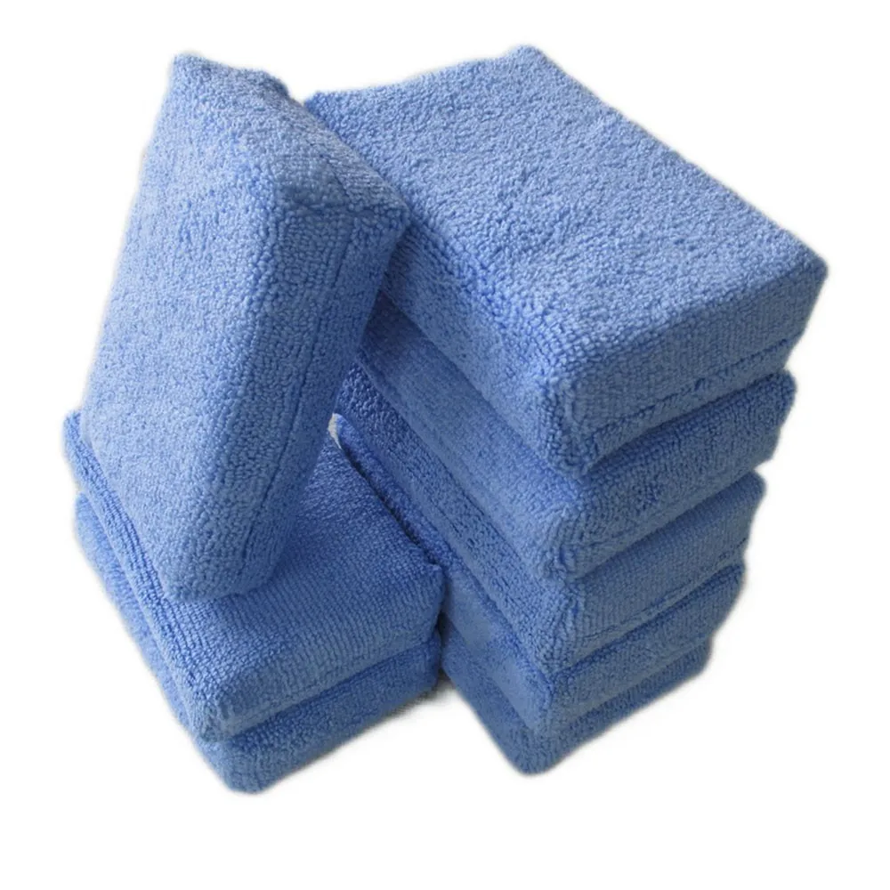 

10Pcs Car Cleaning Sponge Cloths Car Wax Polishing Pad Car Detailing Microfiber Sponge Auto Cleaning Car Wash Tool