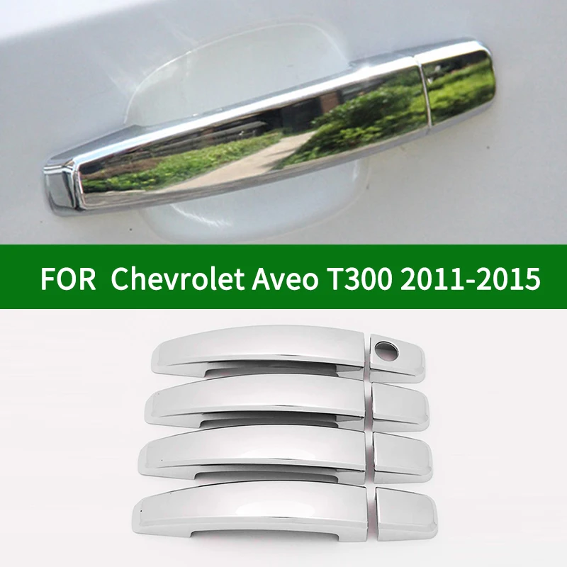 Для Chevrolet Aveo T300 Sonic Holden Barina 2011-2015 хромированная Серебристая Автомобильная боковая