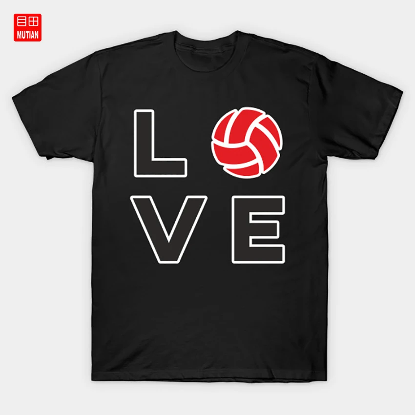 Love Volleyball Funny Design Art Gift for Lover T-Shirt Quote Beach Player | Мужская одежда