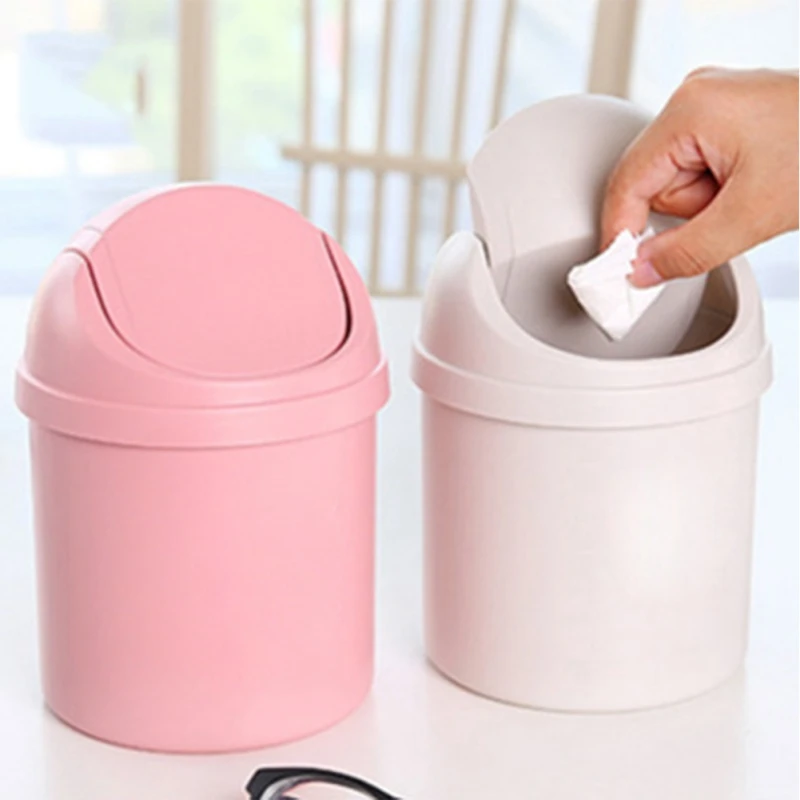 Mini Desktop Bin Kleinen Mülleimer Rohr Mit Abdeckung Schlafzimmer Mülleimer  Mülltonne Sauber Arbeitsbereich Lagerung Box Hause Schreibtisch mülleimer  Neue - AliExpress