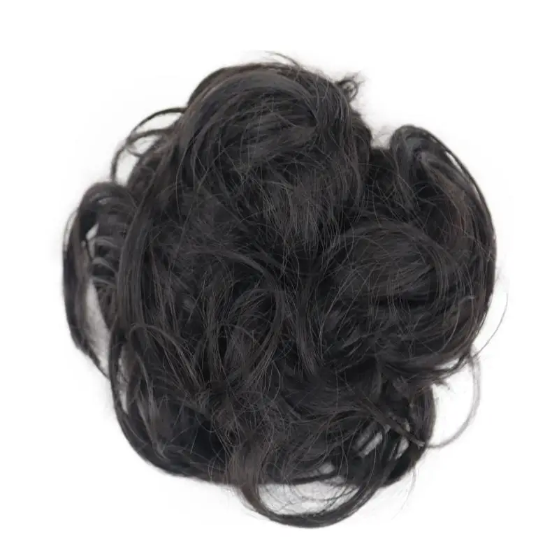 Легко носить, стильные, резинки для волос, вьющиеся волосы для наращивания и натуральные грязные пучки для наращивания волос женский парик для женщин пончик для волос - Цвет: 03