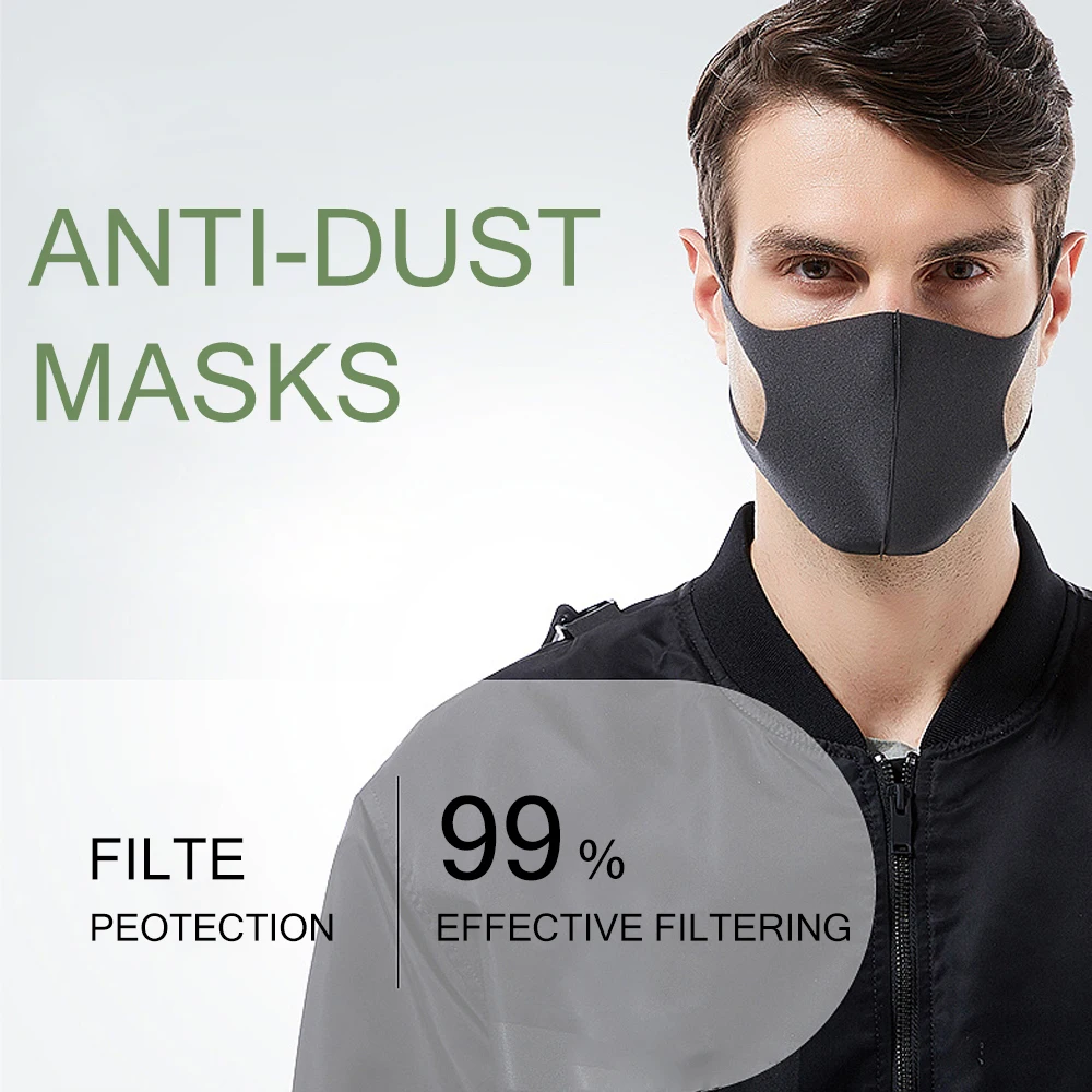 

10cs/lot Anti Dust Face Mouth PM2.5 Mask Respirator -Dustproof Washable-Reusable Mask for Adults and 3-8 years old kids