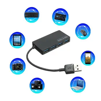 

High Speed 4 Ports USB Hub USB 3.0 HUB Splitter Expansion Mini 5G Desktop For Laptop Adapter Hub Computer Mbps Windows7/8 P D6X9