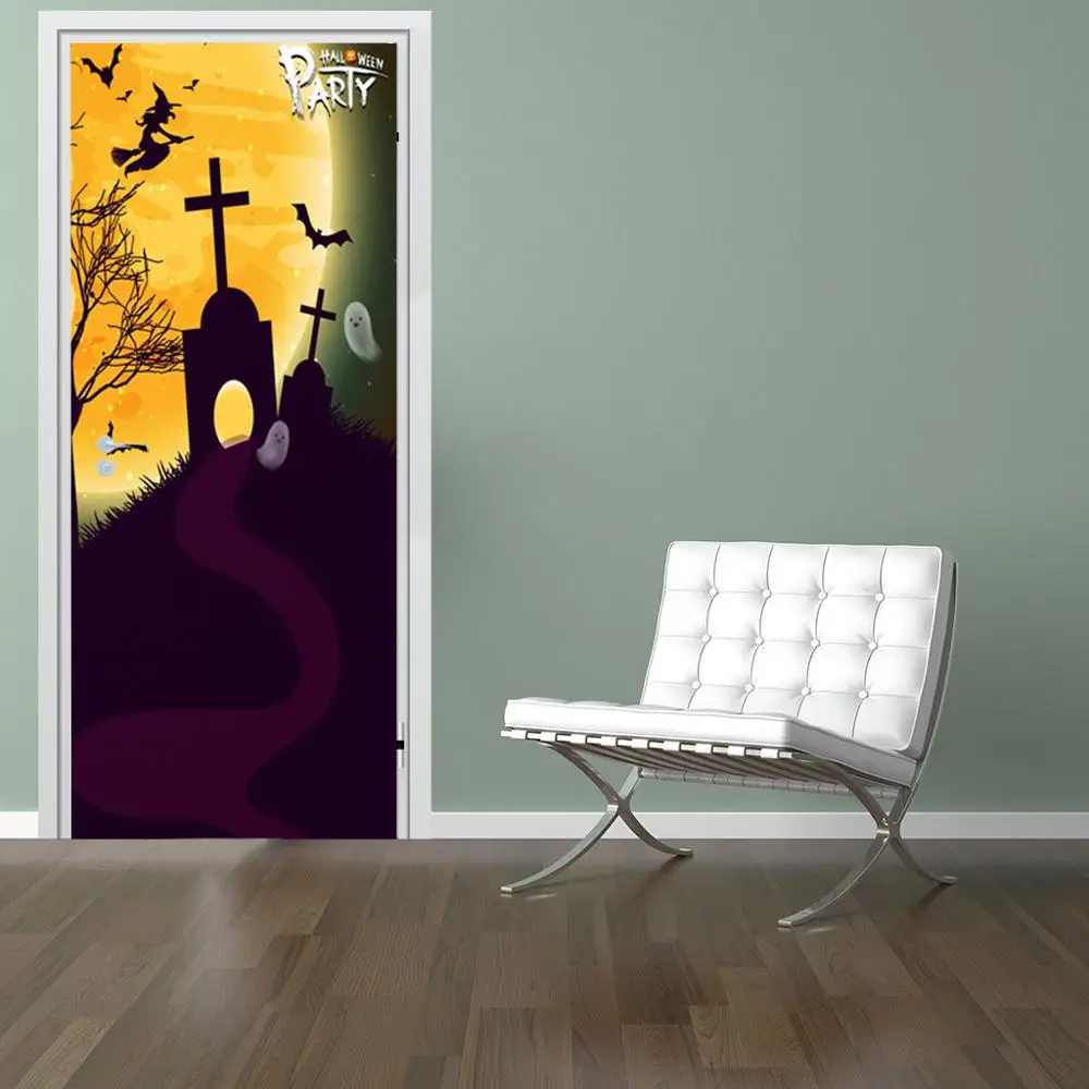 Яркие наклейки на дверь для спальни гостиной стены|Дверные наклейки| |