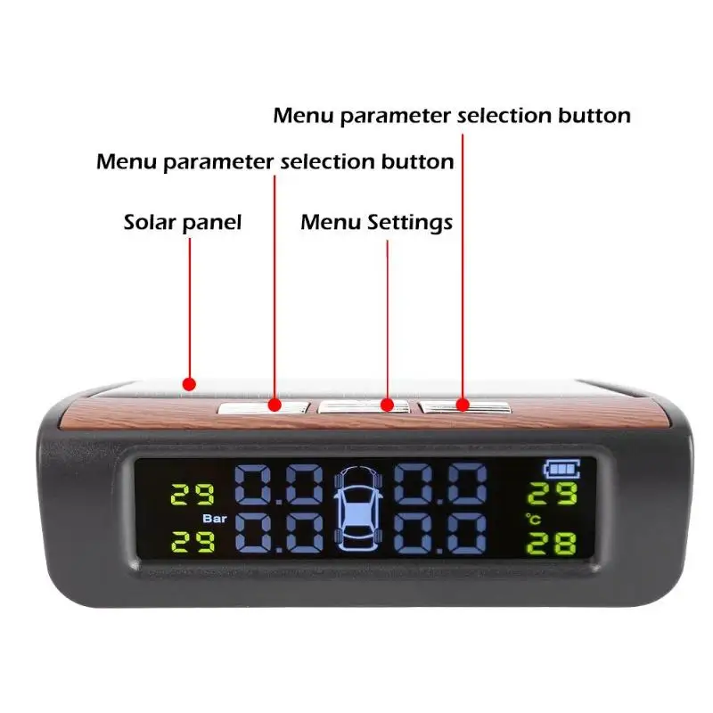 VODOOL AN 06 умная Автомобильная TPMS система контроля давления в шинах Солнечная