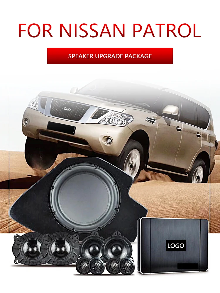 Комплект для обновления аудио для Nissan PATROL, СЧ-динамик, бас-сабвуфер, качество звука без потерь, HiFi аудио, музыка, стерео динамик, рог