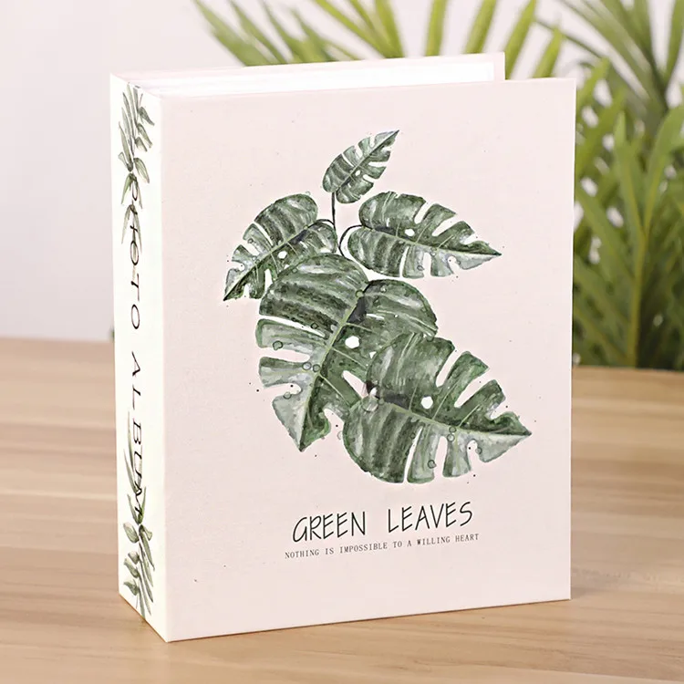 100 листов 6 дюймов интерстициальные фотоальбомы скрапбукинга альбом памяти для свадьбы ребенка рост оптовик дропшиппинг - Цвет: Green Leaves-3