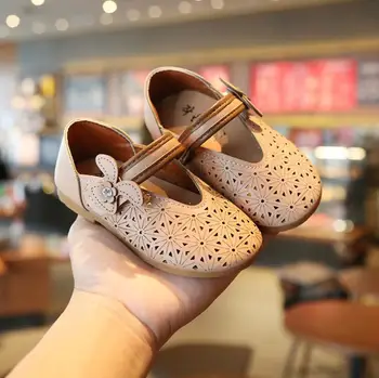 

Spring Summer Kids Girl Sandals Fashion PU Sweet Children Sandals For Girls Toddler Baby Breathable Hollow Out Bow Shoes