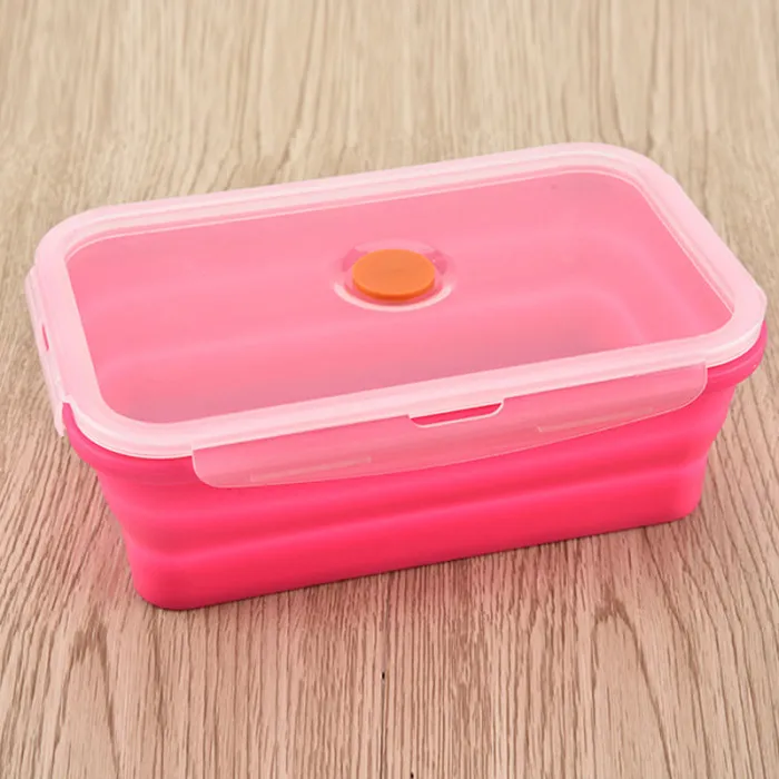 Силиконовая коробка для ланча упаковка для обеда чаша коробки контейнера для хранения еды посуда может CSV