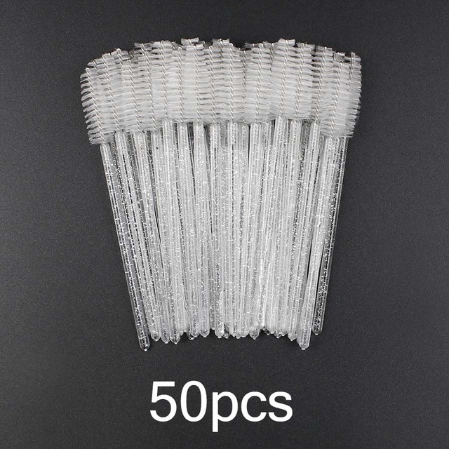 Crystal Eyelashes Brush Comb 25/50Pcs Eye Lashes Extension Mascara Wands Makeup Professional Makeup Beauty Tool