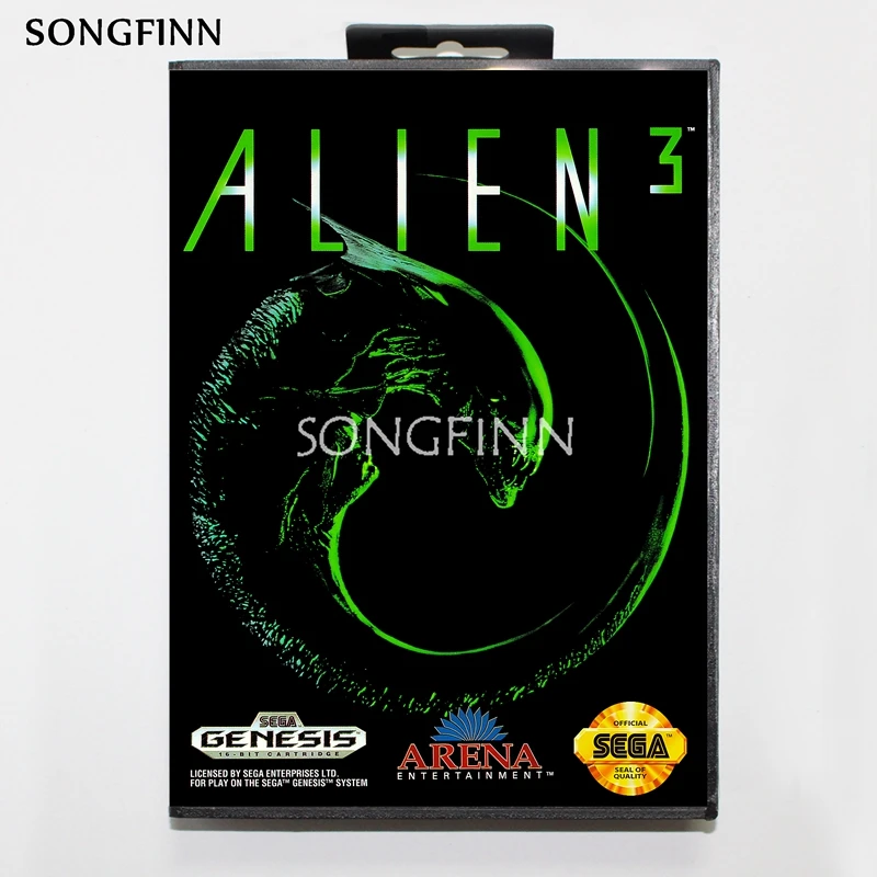 Карта памяти MD 16 бит с коробкой для Sega Mega Drive Genesis Megadrive - Alien 3 | Электроника