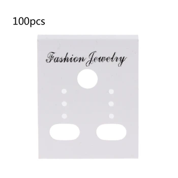 

100Pcs Earring Plastic Display Cards Ear Stud Hang Holder Tag Jewelry Display