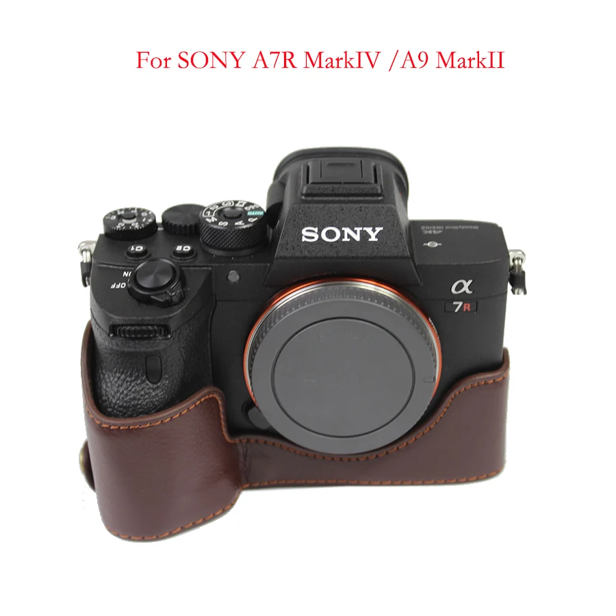 Real Genuine Leather case cover For sony A7R Markiv A7R4 A7RIV A9 MarkII A9M2 camera bag shell With Battery Opening | Электроника