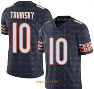 Мужские 52 Khalil Mack Джерси 34 Walter Payton 10 Mitchell Trubisky 100th anniversary 39 Jackson Футбол сшитые медведи майки - Цвет: 8