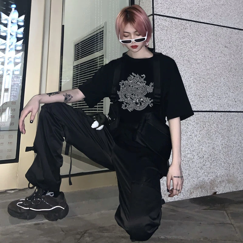 tops Harajuku ropa mujer kpop dragon Summer Women oversized tshirt vintage  aesthetic femme girl plus size vintage camisetas|T-Shirts| - AliExpress