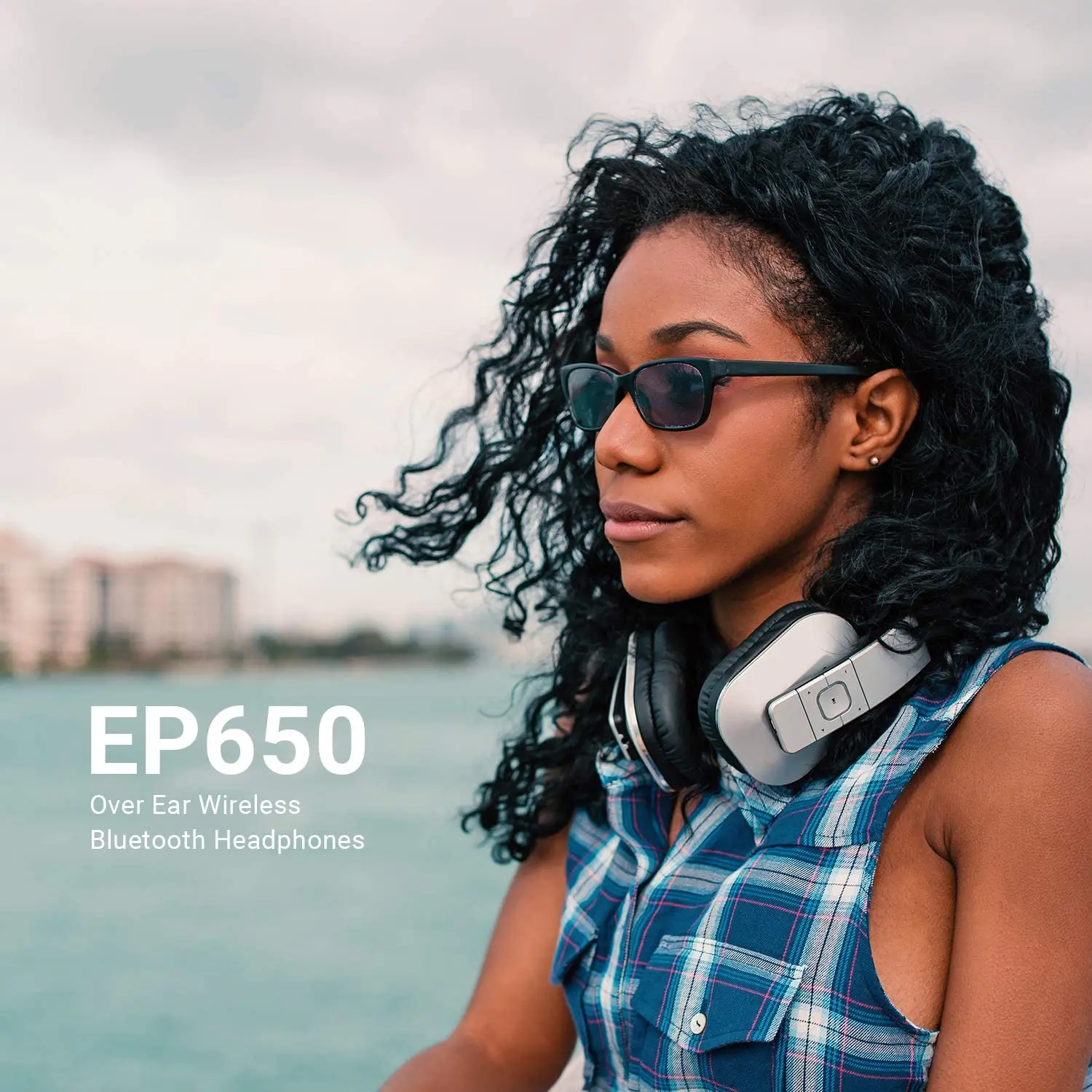 August EP650 Silver Upgrade Wireless Bluetooth 4.2 Headphones/Headset with EQ APP Control with Microphone for TV,Phone,PC 3