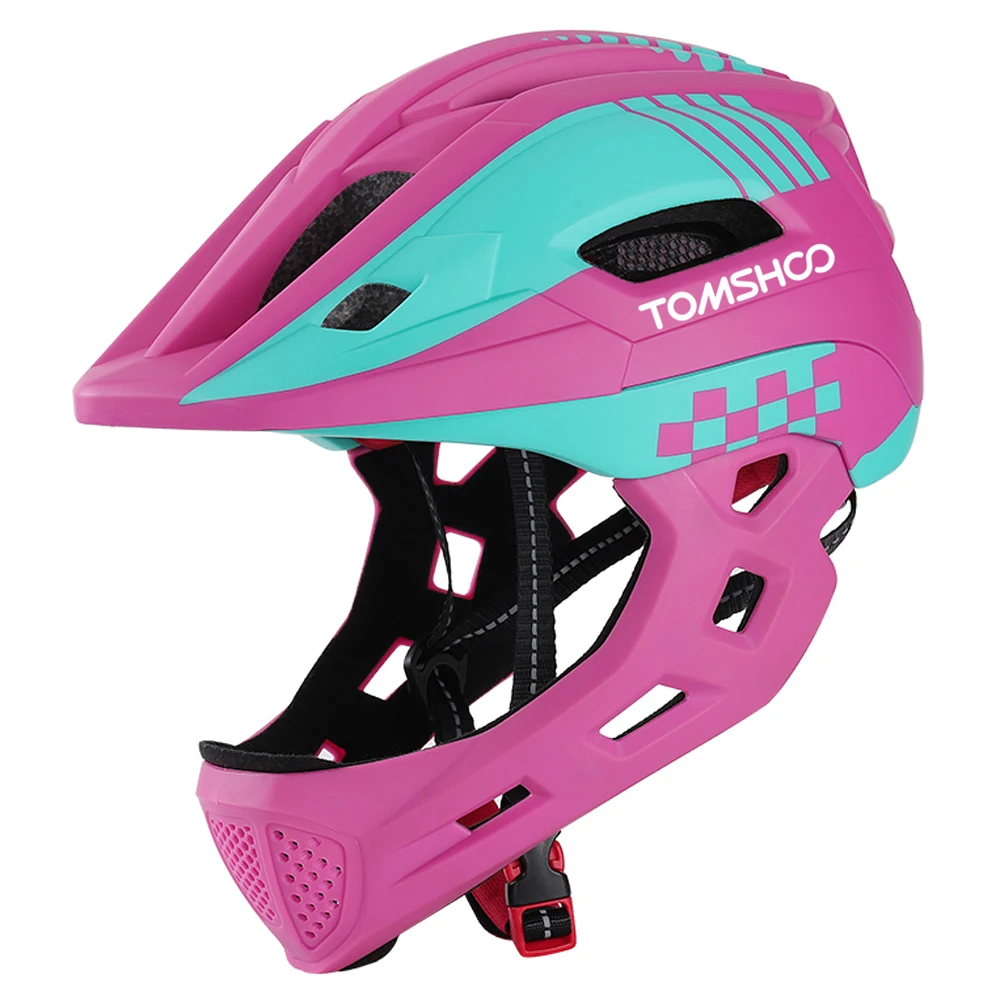 child bike helmet with face guard