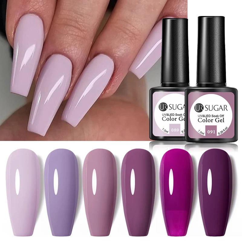 UR SUGAR 7.5ml Glitter Shiny Color Nail Gel Polish Semi-permanent Varnish Soak Off Nail Art Base Top Coat UV LED Gel Manicure 3