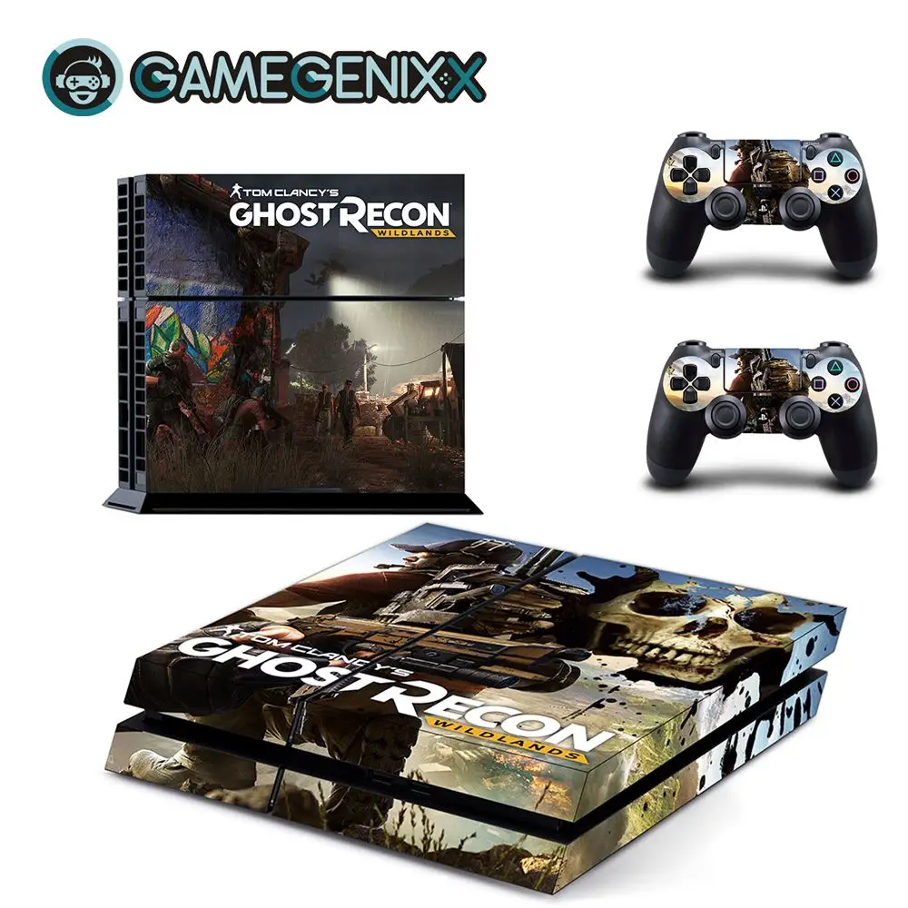 GAMEGENIXX кожаный виток винилопласта с наклейкой чехол Полный набор для PS4 консоли и 2 контроллера-Ghost Recon