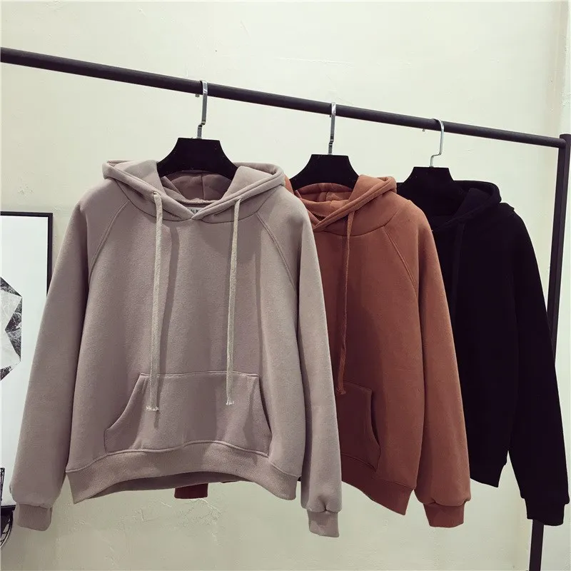 Harajuku Модные женские повседневные толстовки с длинным рукавом женские толстовки с капюшоном женские осенне-зимние топы Женский костюм