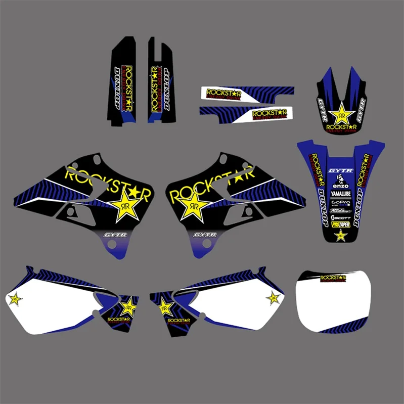 Мотоцикл YZ125 YZ250 наклейки графический комплект для YAMAHA 1996 1997 1998 1999 2000 2001 |