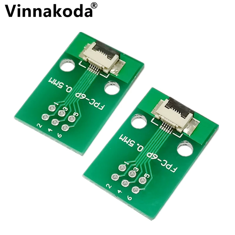 5PCS FFC/FPC adapter board 0.5MM-5P to 2.54MM welded 0.5MM-5P flip-top connector ffc fpc adapter board