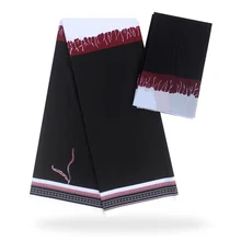 ИМИТИРОВАННАЯ шелковая ткань африканская ткань с принтом 4+ 2 ярда африканская ткань нигерийская Анкара африканская ткань YBG01